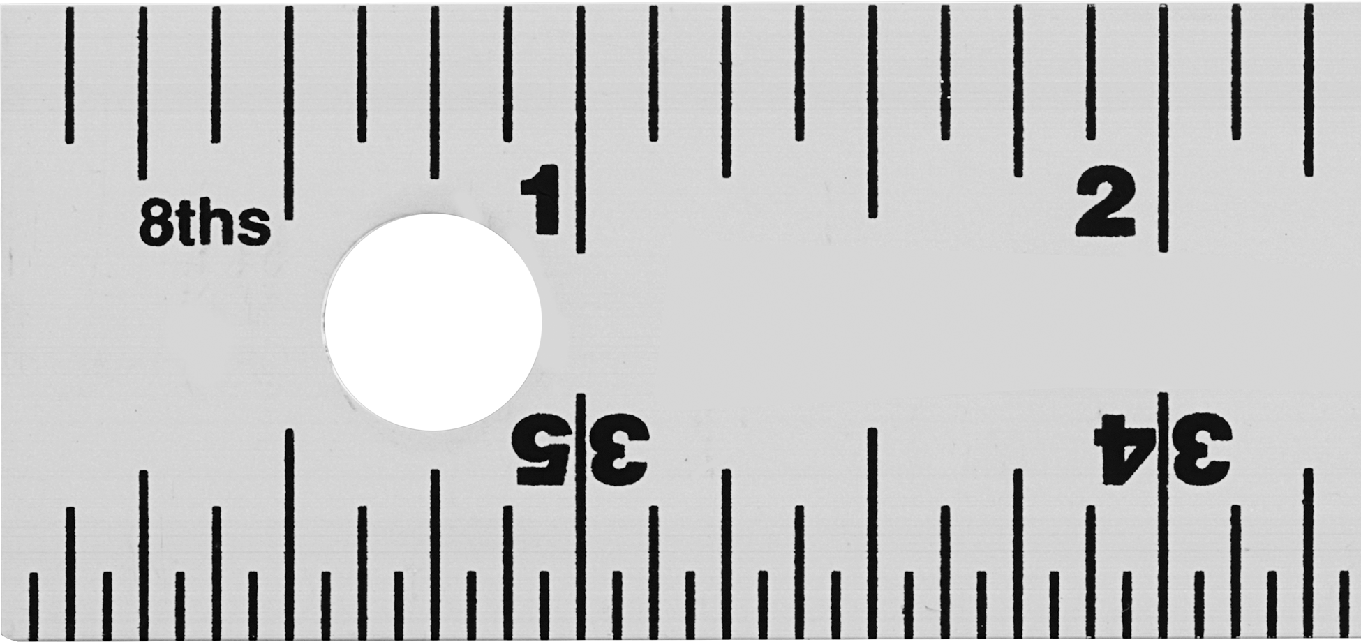 Hafif Alüminyum Cetvel, Soldan Sağa Okuma, 36" Uzunluk, 1-1/8" Genişlik