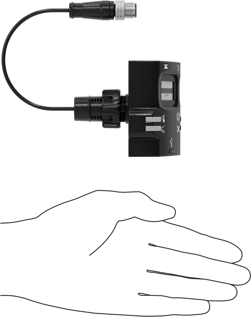 Fingerprint Scanner, with 3-Pole Micro M12 Plug, Momentary