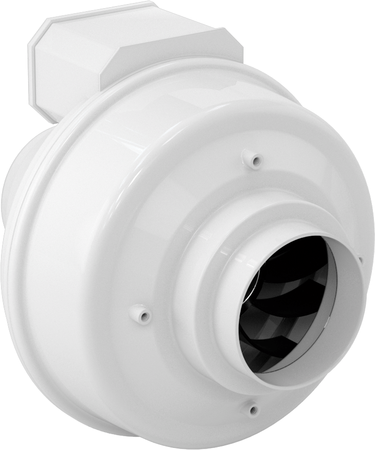 Doğrudan Tahrikli Fan, 4" Çaplı Kanal için, 2450 rpm Motor Hızı