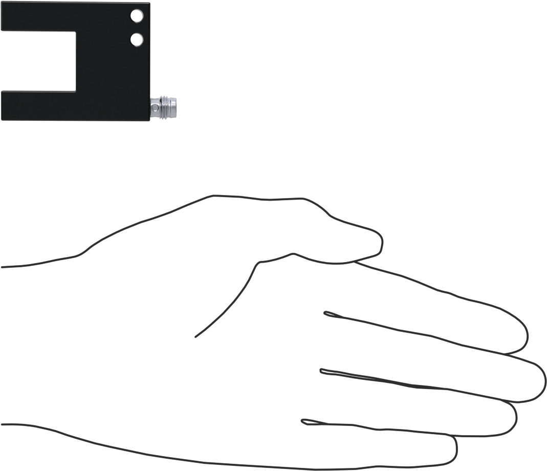 Kolay Kurulum Fotoelektrik Anahtar, Görünür LED Işını, Çatal, 20 mm Algılama Mesafesi, NPN