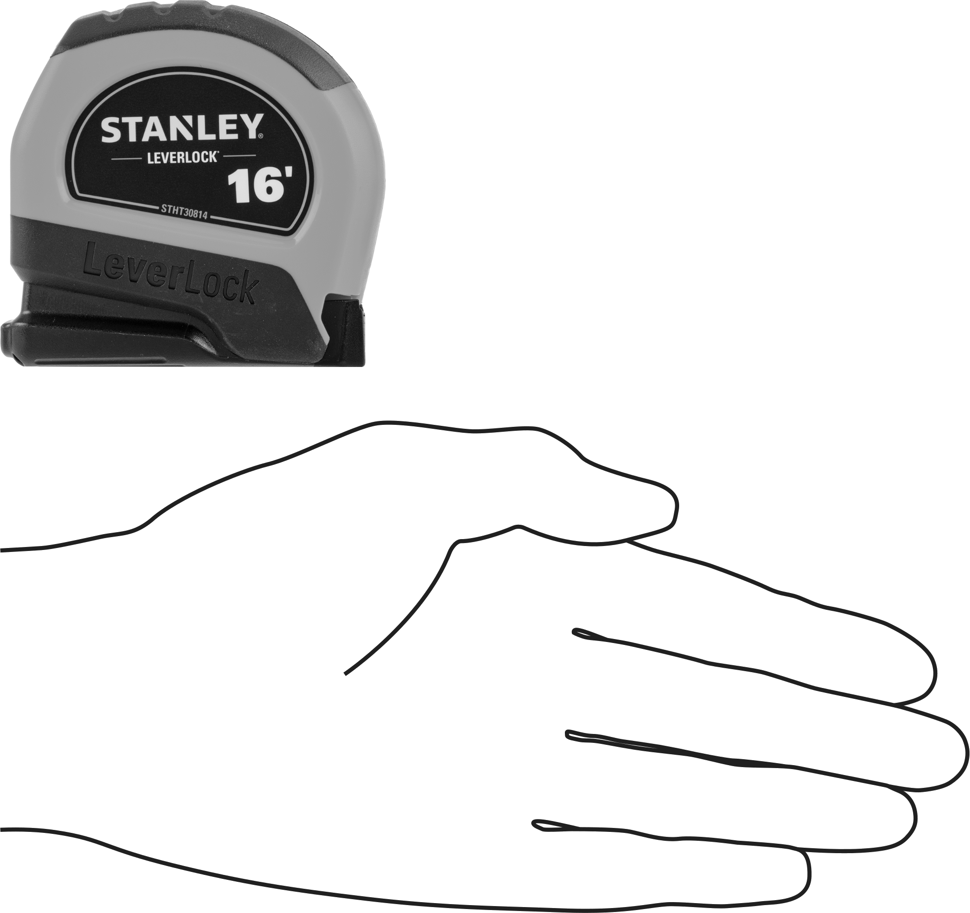 Stanley Leverlock Şerit Metre, Model Stht30814, 16 Fit Uzunluk