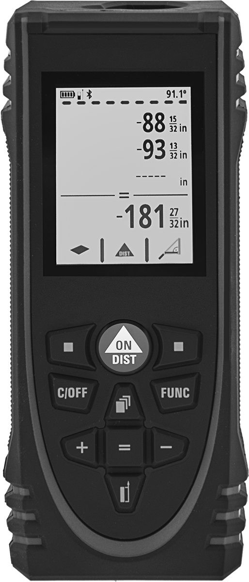 Lazer Ölçer, Ayak/Metre/İnç için, 500 Fit Maksimum Mesafe