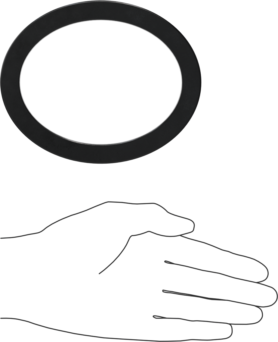 Yüksek Sıcaklık EPDM Kazan Contası, Oval, 3-1/4“ Yükseklik x 4-1/4” İç Genişlik, 1/2" Genişlik