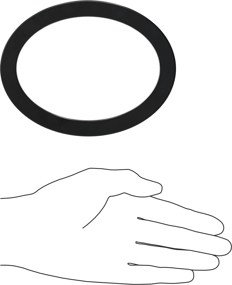Yüksek Sıcaklık EPDM Kazan Contası, Oval, 3-1/4“ Yükseklik x 4-1/2” İç Genişlik, 1/2" Genişlik