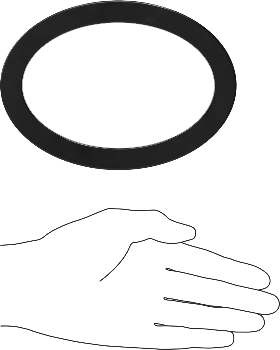 Yüksek Sıcaklık EPDM Kazan Contası, Oval, 3-1/4“ Yükseklik x 5” İç Genişlik, 9/16" Conta Genişliği