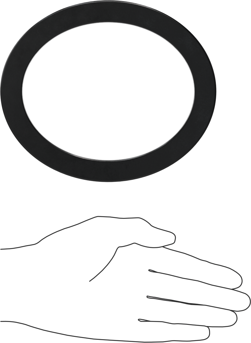 Yüksek Sıcaklık EPDM Kazan Contası, Oval, 4“ Yüksekliğinde x 5” Genişliğinde İç, 5/8" Conta Genişliği