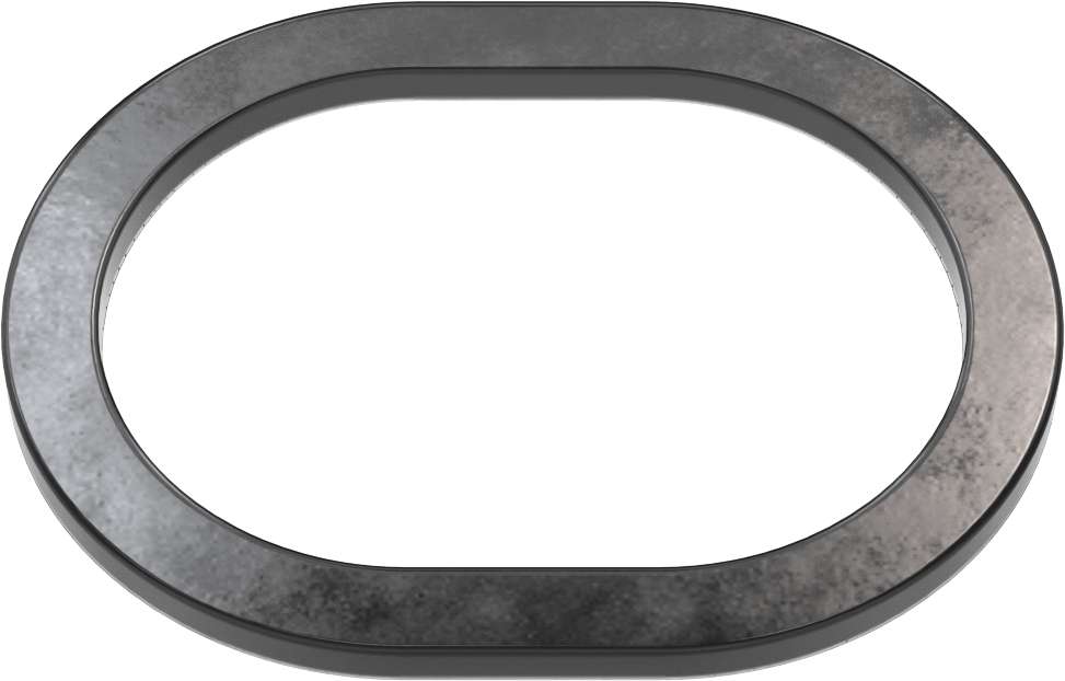 Yüksek Sıcaklık EPDM Kazan Contası, Dikdörtgen, 3-1/4" İç Yükseklik, 4-1/2" İç Genişlik