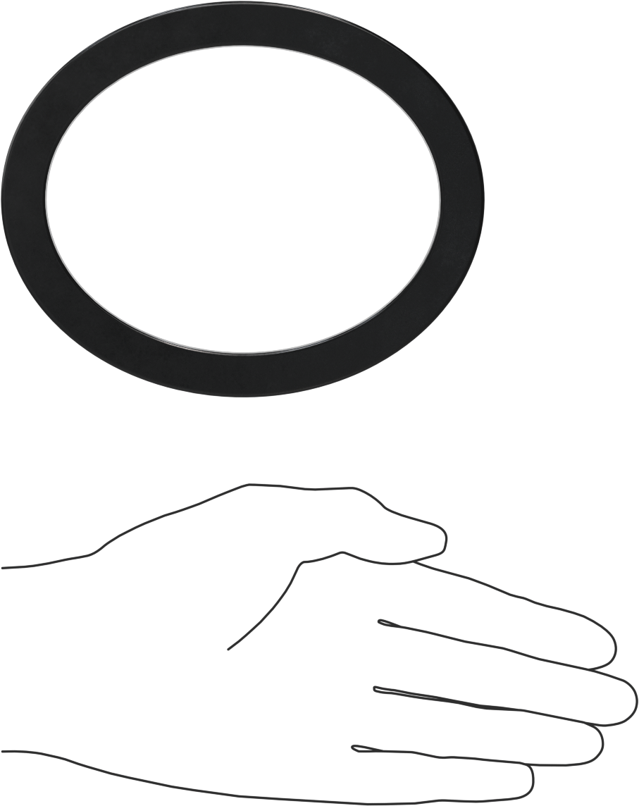 Yüksek Sıcaklık EPDM Kazan Contası, Oval, 3-1/2" İç Yükseklik, 1/2" Conta Genişliği