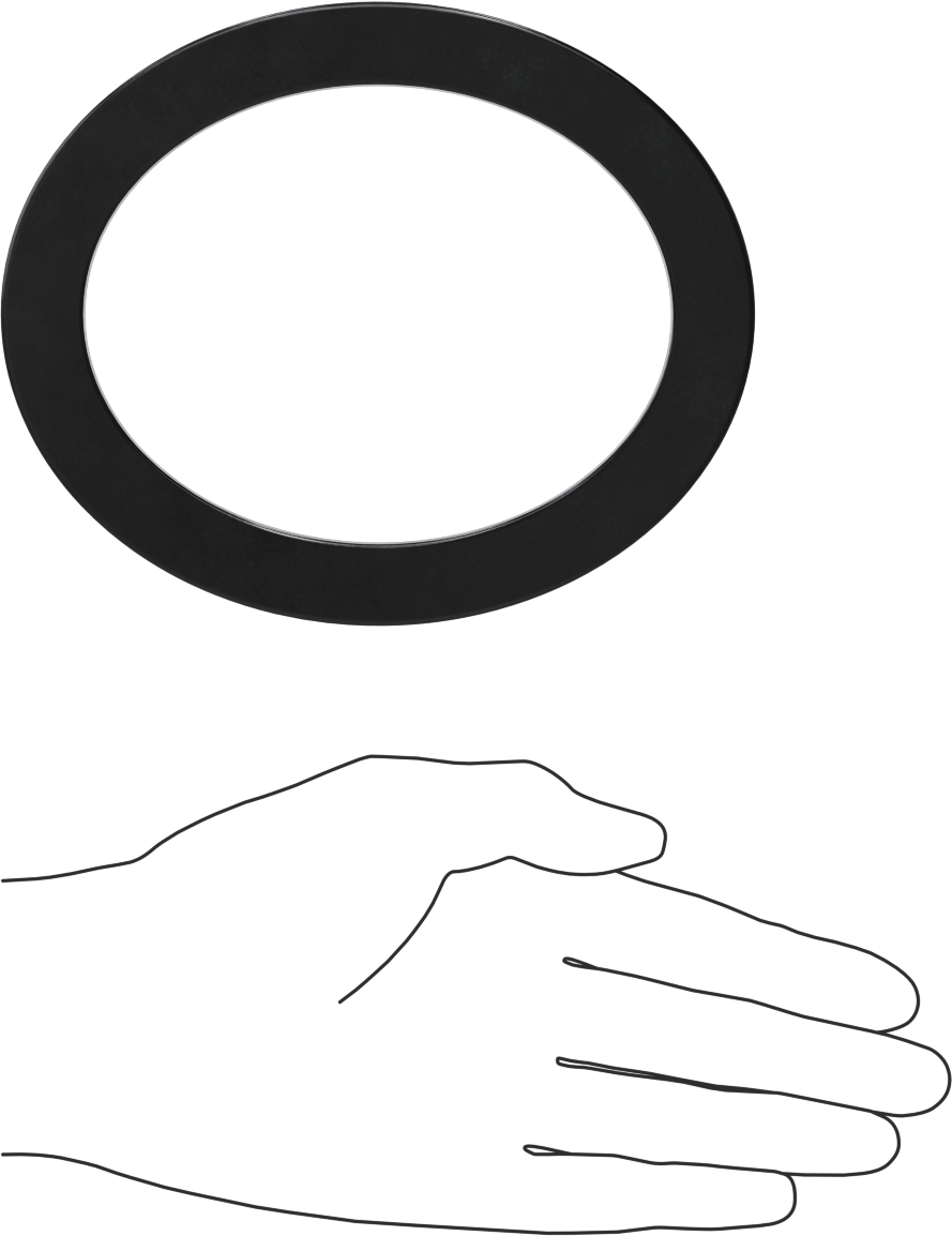 Yüksek Sıcaklık EPDM Kazan Contası, Oval, 3-1/2" İç Yükseklik, 5/8" Conta Genişliği