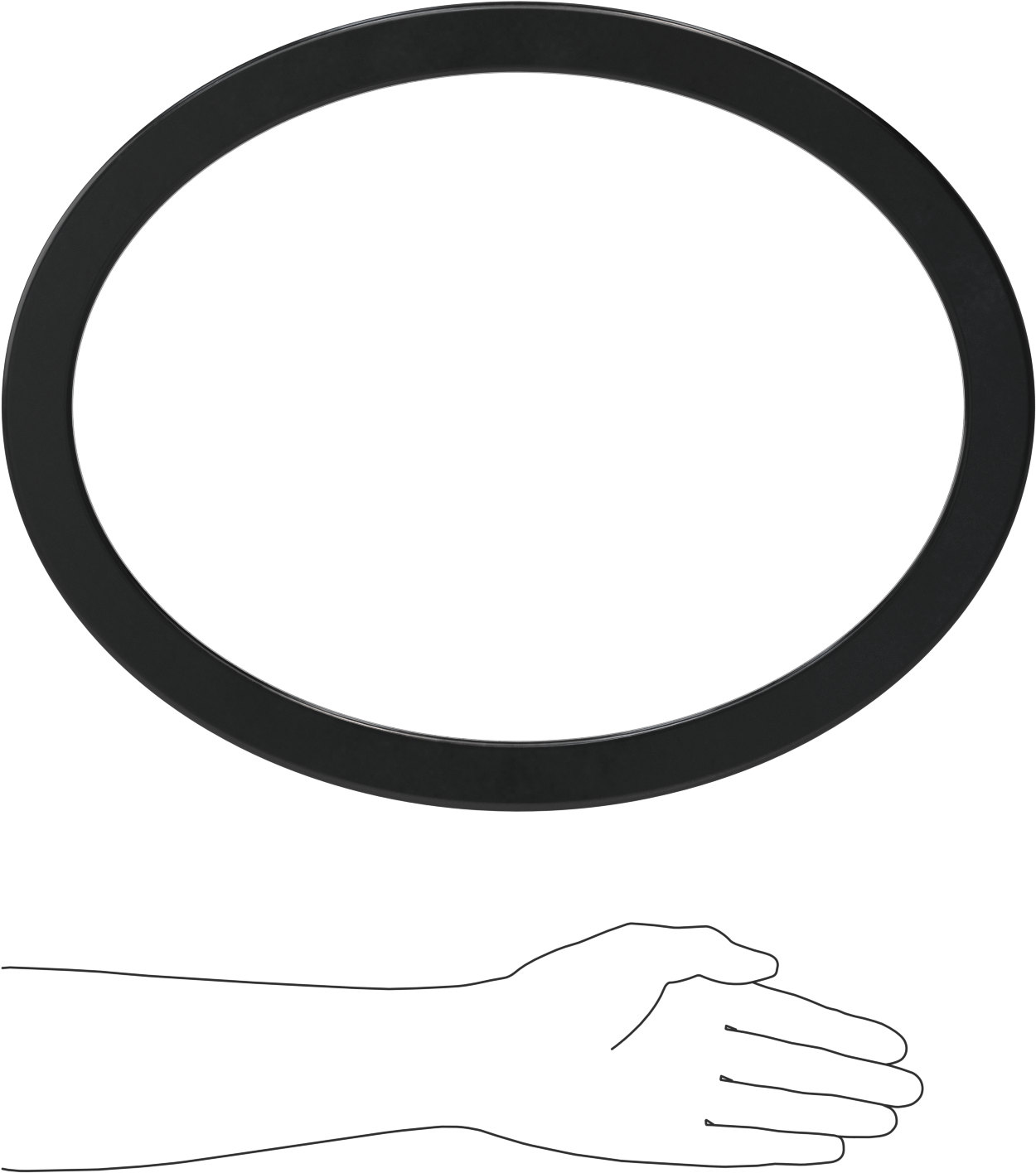 Yüksek Sıcaklık EPDM Kazan Contası, Oval, 12" İç Yükseklik, 16" İç Genişlik