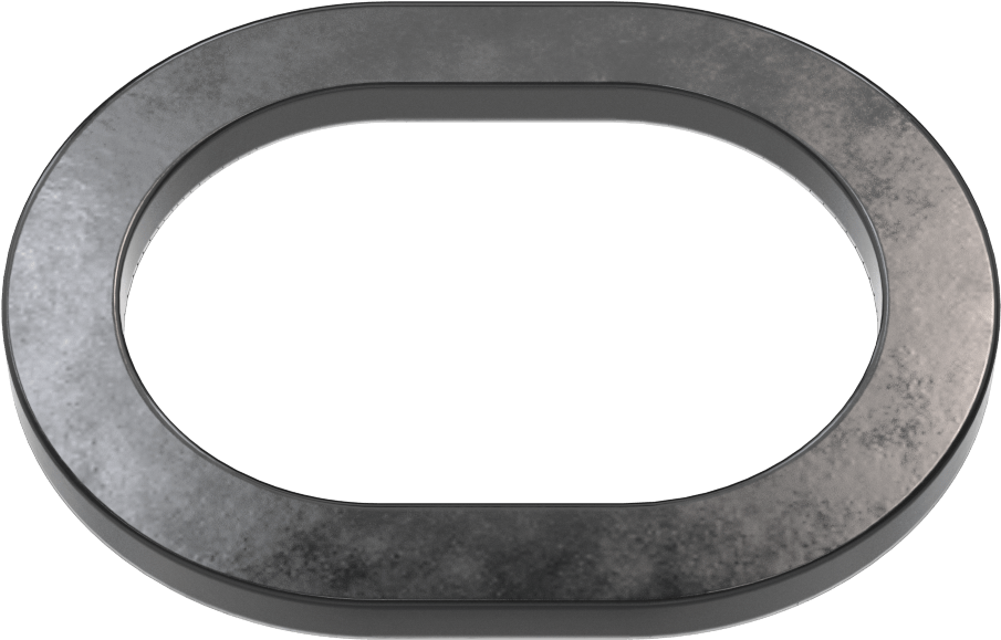 Yüksek Sıcaklık EPDM Kazan Contası, Dikdörtgen, 2-1/4" İç Yükseklik, 3-1/4" İç Genişlik