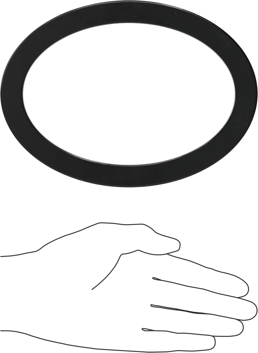 Yüksek Sıcaklık EPDM Kazan Contası, Oval, 4“ Yükseklik x 6” Genişlik İç, 5/8" Conta Genişliği