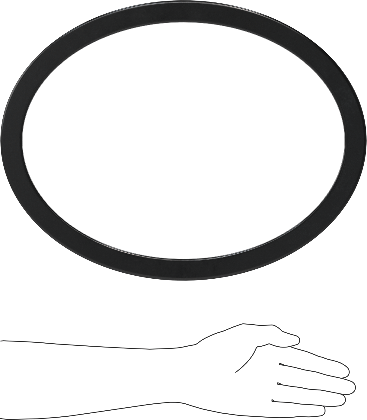 Yüksek Sıcaklık EPDM Kazan Contası, Oval, 11“ Yükseklik x 15” İç Genişlik, 1" Conta Genişliği