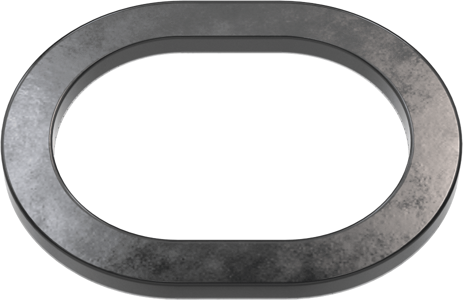 Yüksek Sıcaklık EPDM Kazan Contası, Dikdörtgen, 2-1/2“ Yükseklik x 3-1/2” İç Genişlik, 1/2" Conta Genişliği
