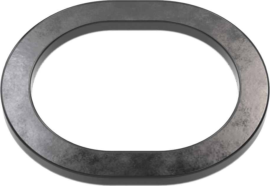 Yüksek Sıcaklık EPDM Kazan Contası, Dikdörtgen, 2-3/4“ Yükseklik x 3-1/2” İç Genişlik, 1/2" Conta Genişliği