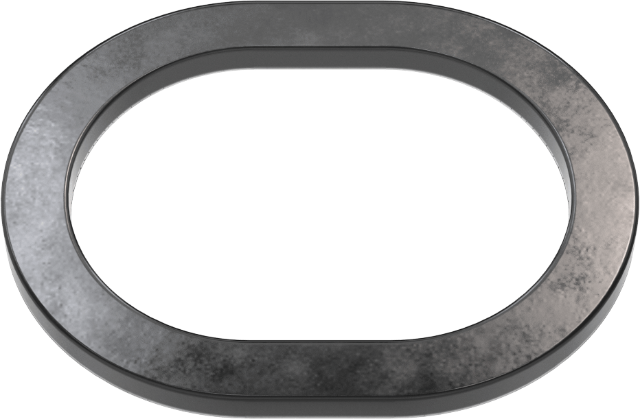 Yüksek Sıcaklık EPDM Kazan Contası, Dikdörtgen, 2-3/4“ Yükseklik x 3-3/4” İç Genişlik, 1/2" Conta Genişliği