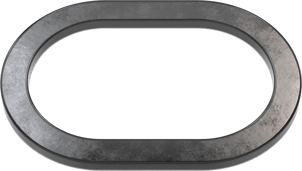 Yüksek Sıcaklık EPDM Kazan Contası, Dikdörtgen, 2-3/4“ Yükseklik x 4-1/2” İç Genişlik, 1/2" Conta Genişliği