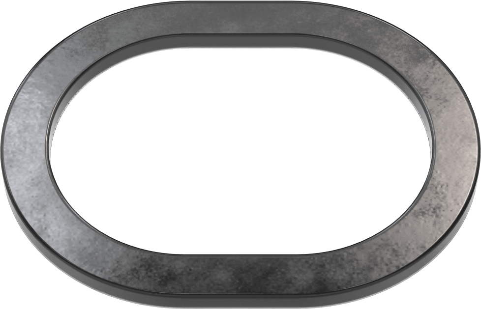 Yüksek Sıcaklık EPDM Kazan Contası, Dikdörtgen, 3-1/4“ Yükseklik x 4-1/2” İç Genişlik, 9/16" Conta Genişliği