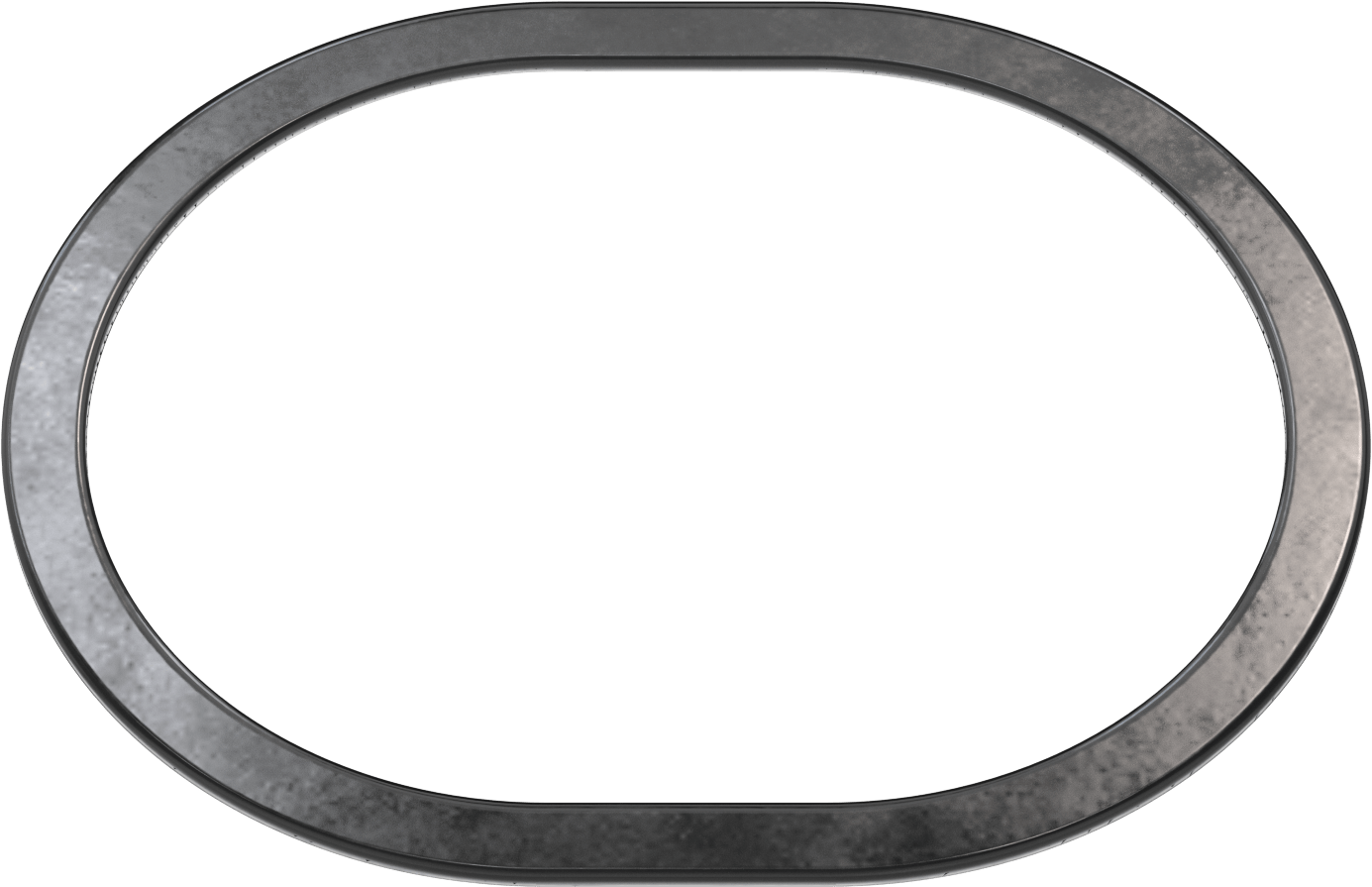 Yüksek Sıcaklık EPDM Kazan Contası, Dikdörtgen, 14“ Yükseklik x 18” İç Genişlik, 1-1/4" Conta Genişliği