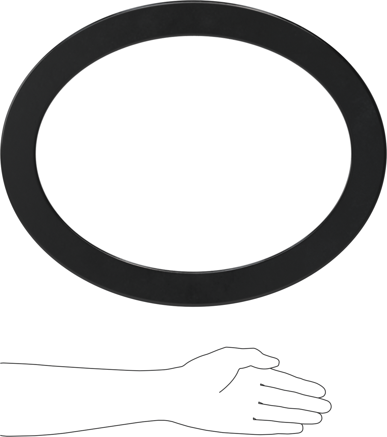 Yüksek Sıcaklık EPDM Kazan Contası, Oval, 11-3/4“ Yükseklik x 15-3/4” İç Genişlik, 1-3/4" Genişlik