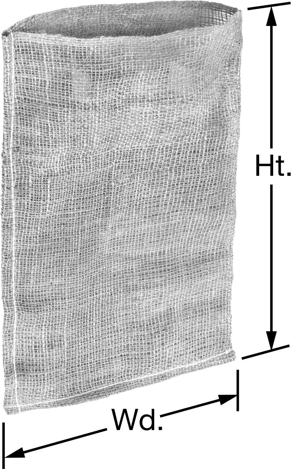 Çuval Bezi Açık Üstlü Torbalar, 7 oz./Lin. Yard, 12" Genişlik, 20 inç Yükseklik