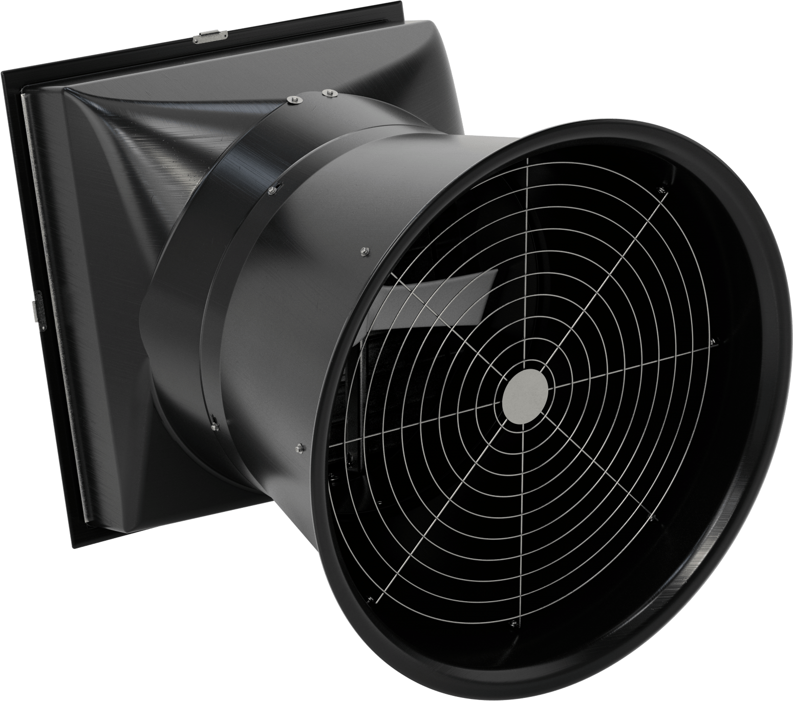 Dış Duvara Monte Egzoz Fanı, 36" Bıçak Çapı ile, 120/230V AC