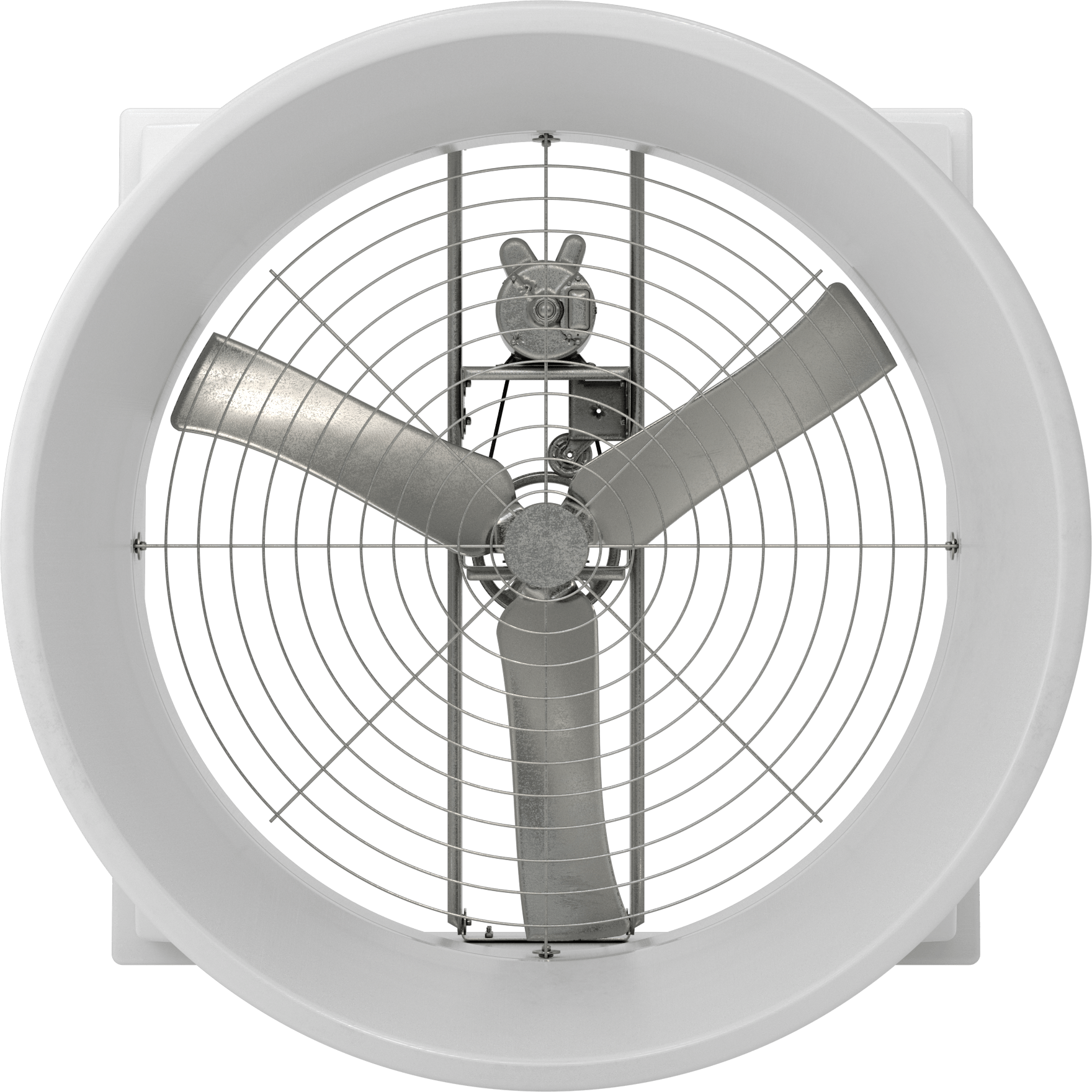 Dış Duvara Monte Egzoz Fanı, 50" Bıçak Çapı ile, 120/230V AC
