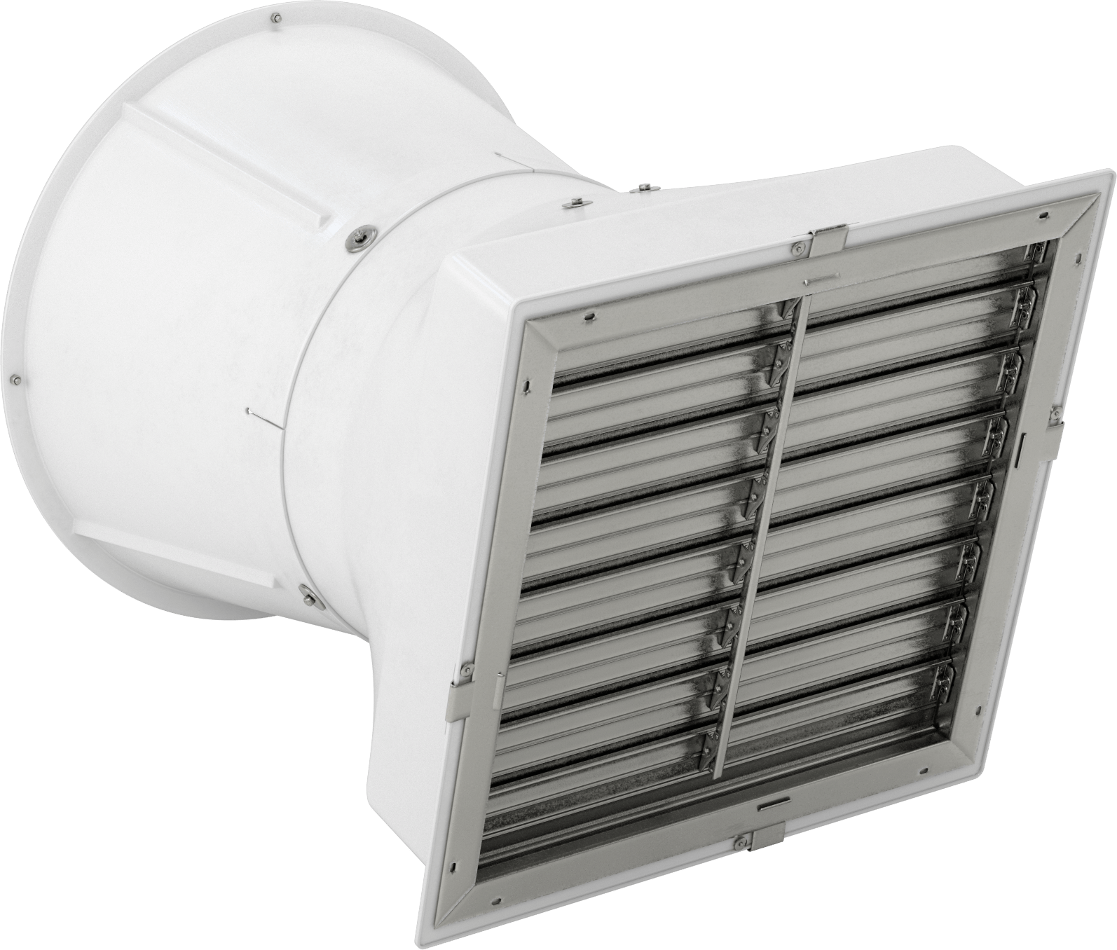 Dış Duvara Monte Egzoz Fanı, 24" bıçak çapı ile, 230/460V AC