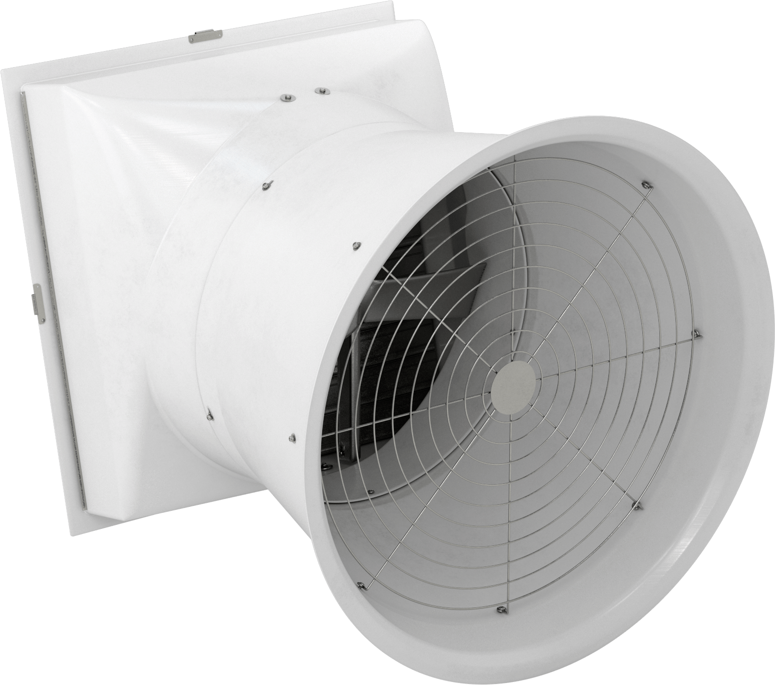 Dış Duvara Monte Egzoz Fanı, 36" Bıçak Çapı ile, 230/460V AC
