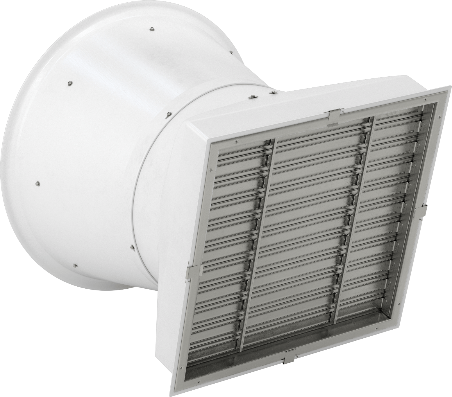 Dış Duvara Monte Egzoz Fanı, 36" Bıçak Çapı ile, 230/460V AC