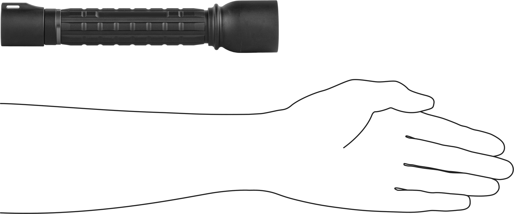 Kaydırmalı Odaklamalı LED El Feneri, Şarj Edilebilir, 9-1/16" Toplam Uzunluk