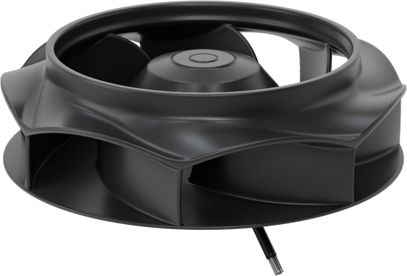 Yuvarlak Kenar Akışlı Ekipman Soğutma Üfleyici, 230V AC, 50/60Hz, 8,66 inç Toplam Çap