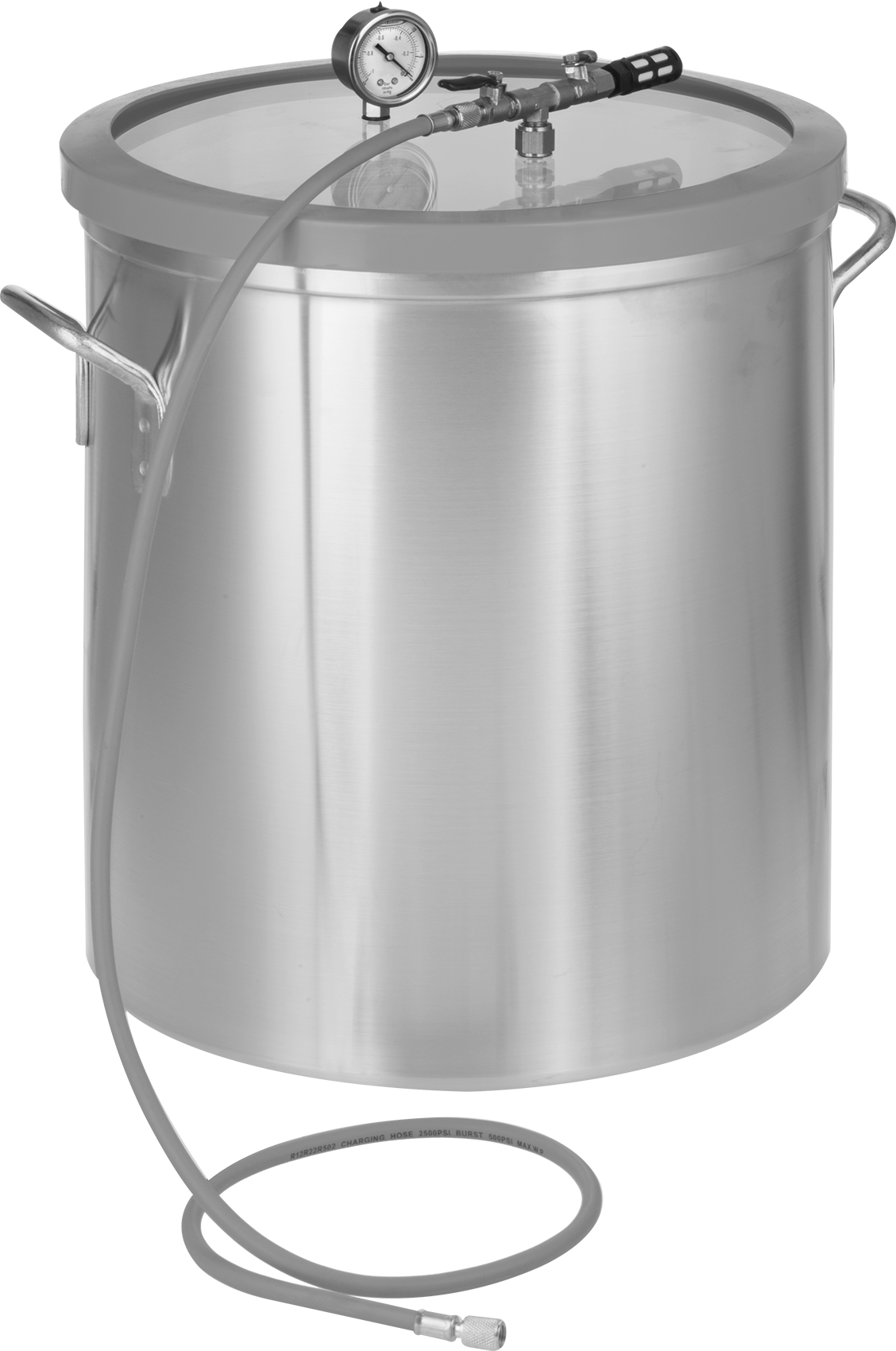Vacuum Container, Aluminum with Top-Mount Gauge, 15 Gallon