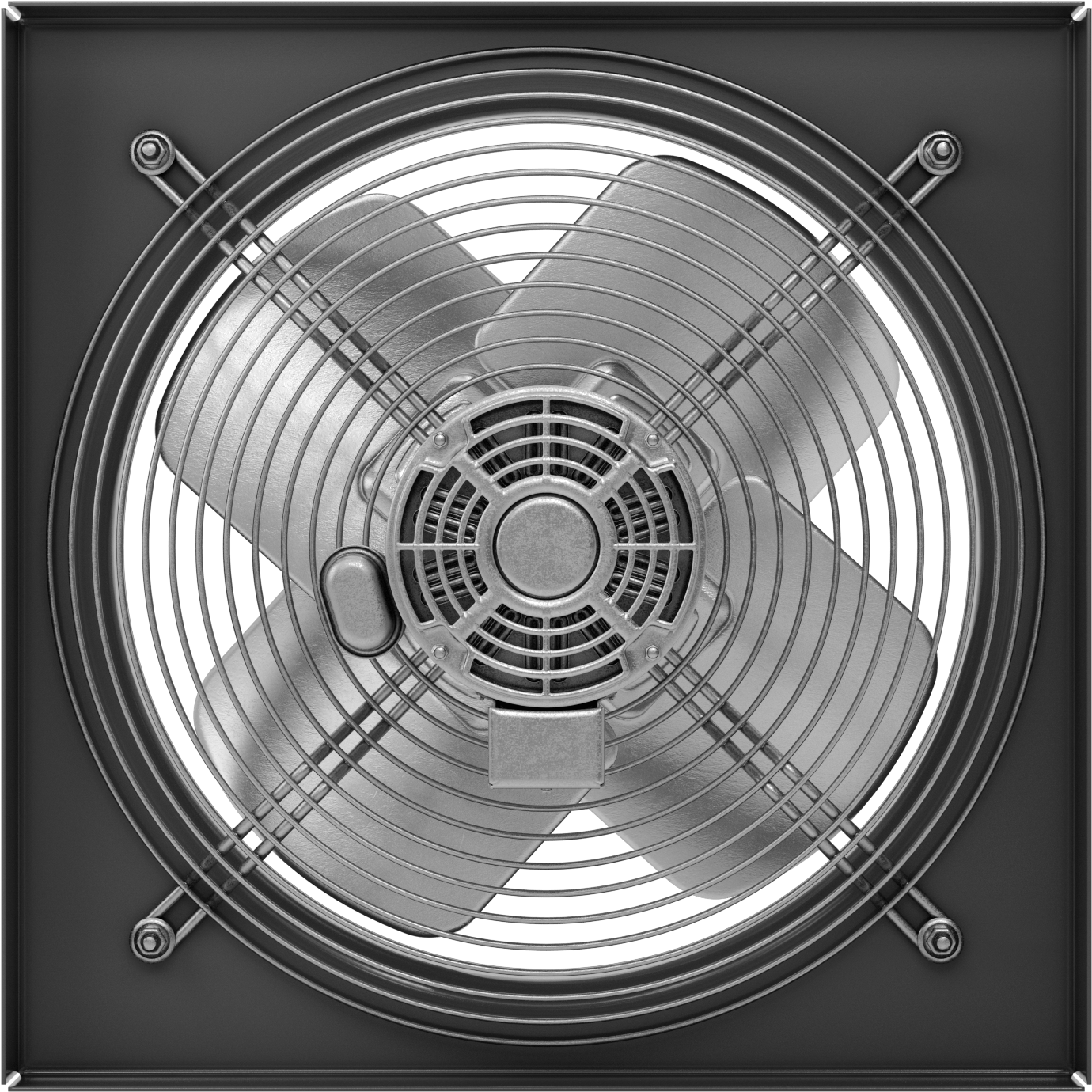 Doğrudan Tahrikli Duvara Monte Egzoz Fanı, 120V AC, Damlamaya Dayanıklı Açık, 16" Bıçak Çapı