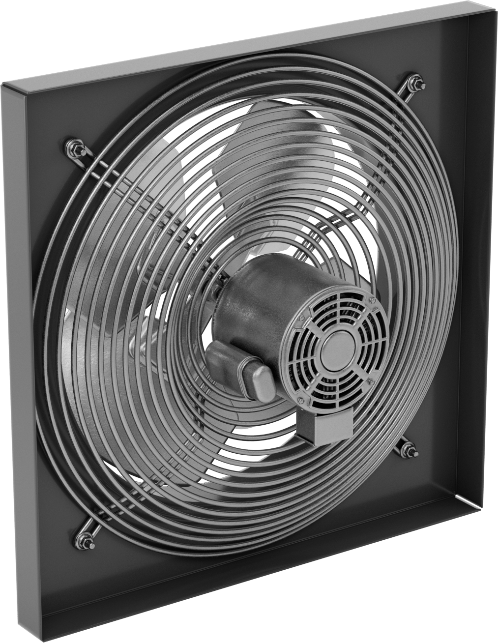 Doğrudan Tahrikli Duvara Monte Egzoz Fanı, 120V AC, Damlamaya Dayanıklı Açık, 18 inç Bıçak Çapı