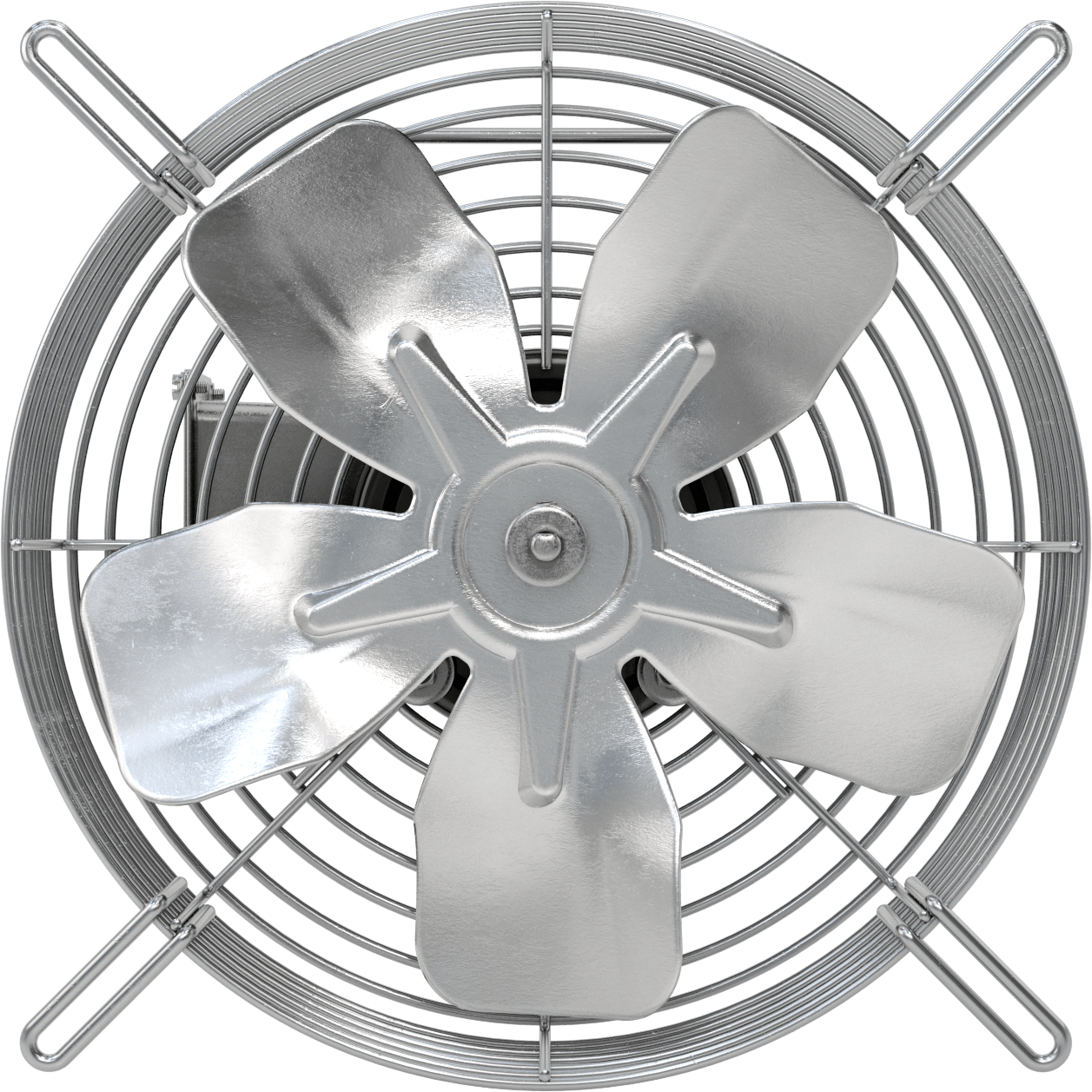 Doğrudan Tahrikli Duvara Monte Egzoz Fanı, 120V AC, Tamamen Kapalı, 10-1/8" Bıçak Çapı