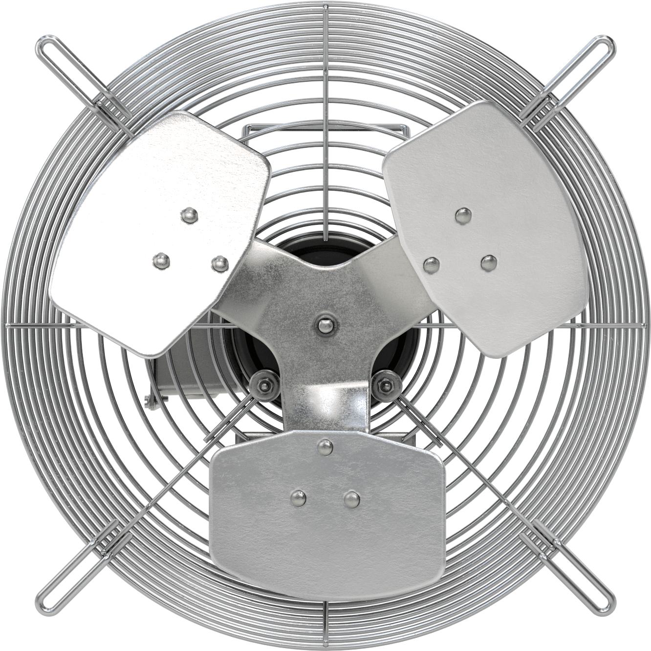Doğrudan Tahrikli Duvara Monte Egzoz Fanı, 120V AC, Tamamen Kapalı, 12" Bıçak Çapı