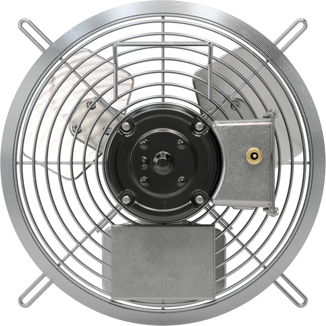 Doğrudan Tahrikli Duvara Monte Egzoz Fanı, 120V AC, Tamamen Kapalı, 12" Bıçak Çapı