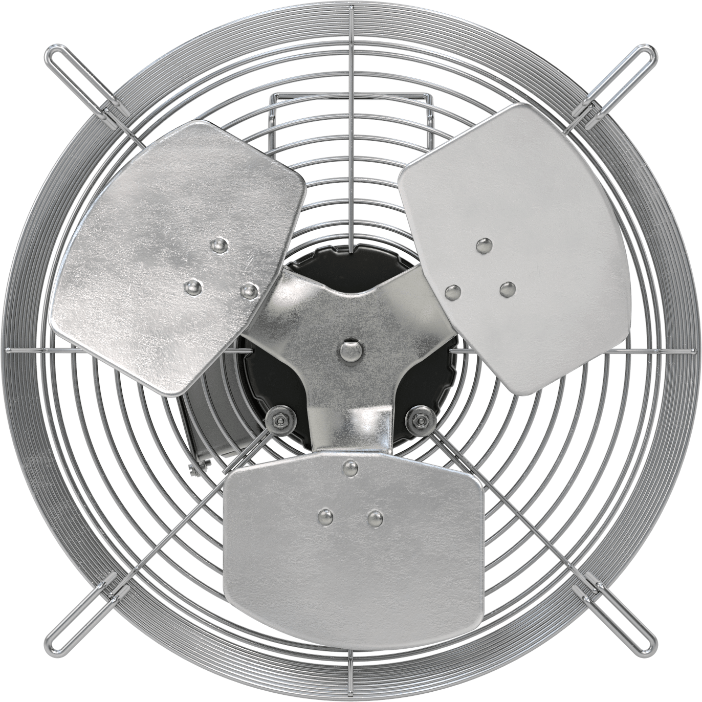 Doğrudan Tahrikli Duvara Monte Egzoz Fanı, 120V AC, Tamamen Kapalı, 13-1/2" Bıçak Çapı