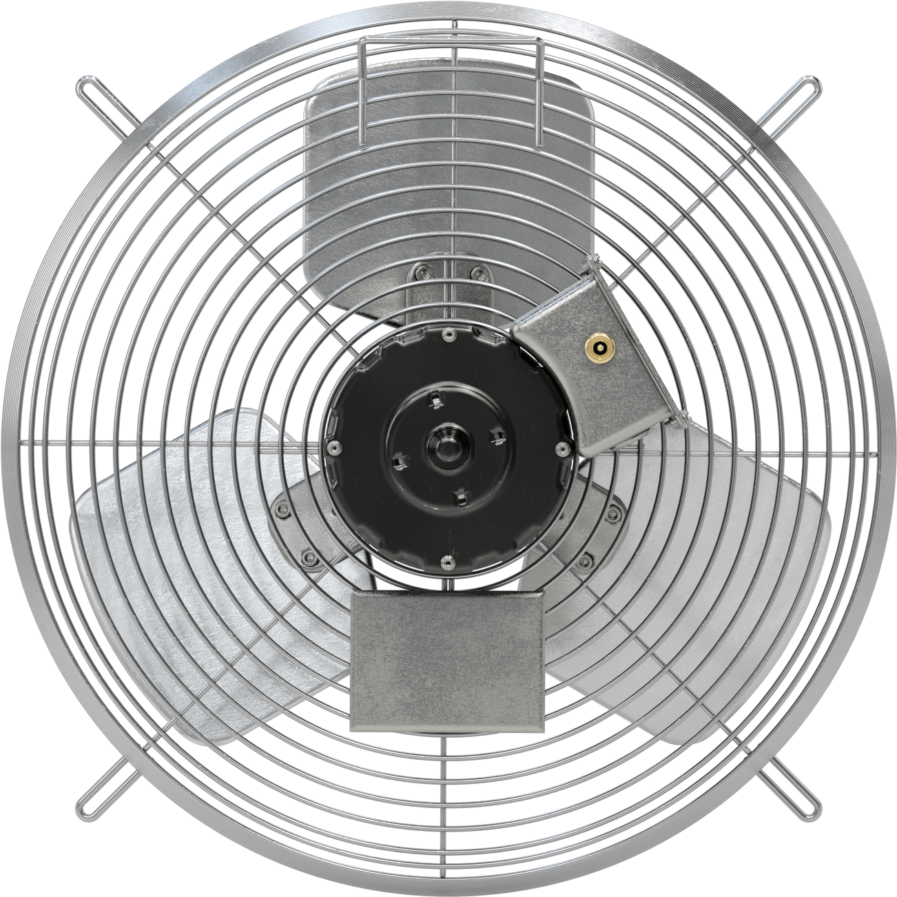 Doğrudan Tahrikli Duvara Monte Egzoz Fanı, 120V AC, Tamamen Kapalı, 17" Bıçak Çapı