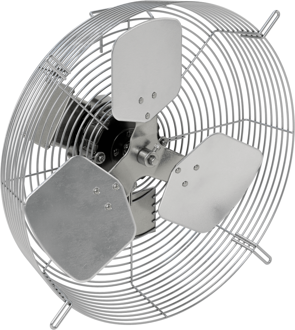 Doğrudan Tahrikli Duvara Monte Egzoz Fanı, 120V AC, Tamamen Kapalı, 17" Bıçak Çapı
