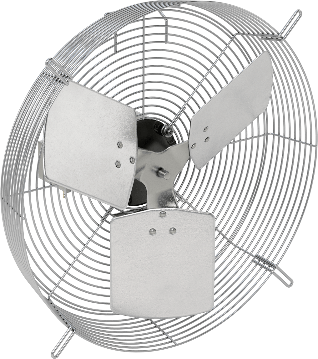 Doğrudan Tahrikli Duvara Monte Egzoz Fanı, 120V AC, Tamamen Kapalı, 20 inç Bıçak Çapı