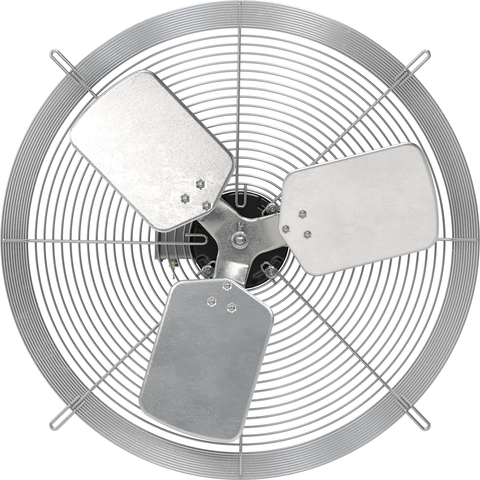 Doğrudan Tahrikli Duvara Monte Egzoz Fanı, 120V AC, Tamamen Kapalı, 22-3/4" Bıçak Çapı