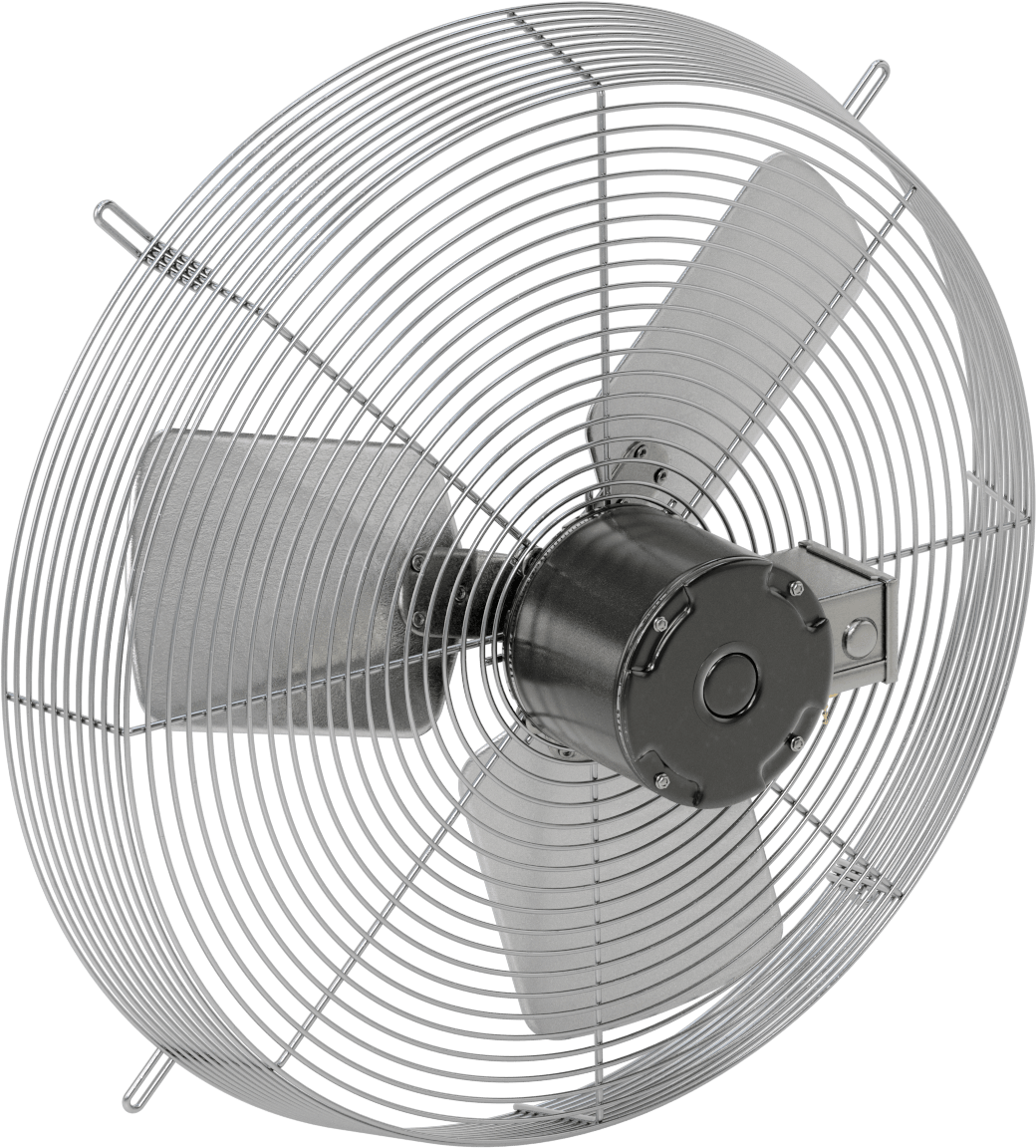 Doğrudan Tahrikli Duvara Monte Egzoz Fanı, 120V AC, Tamamen Kapalı, 22-3/4" Bıçak Çapı