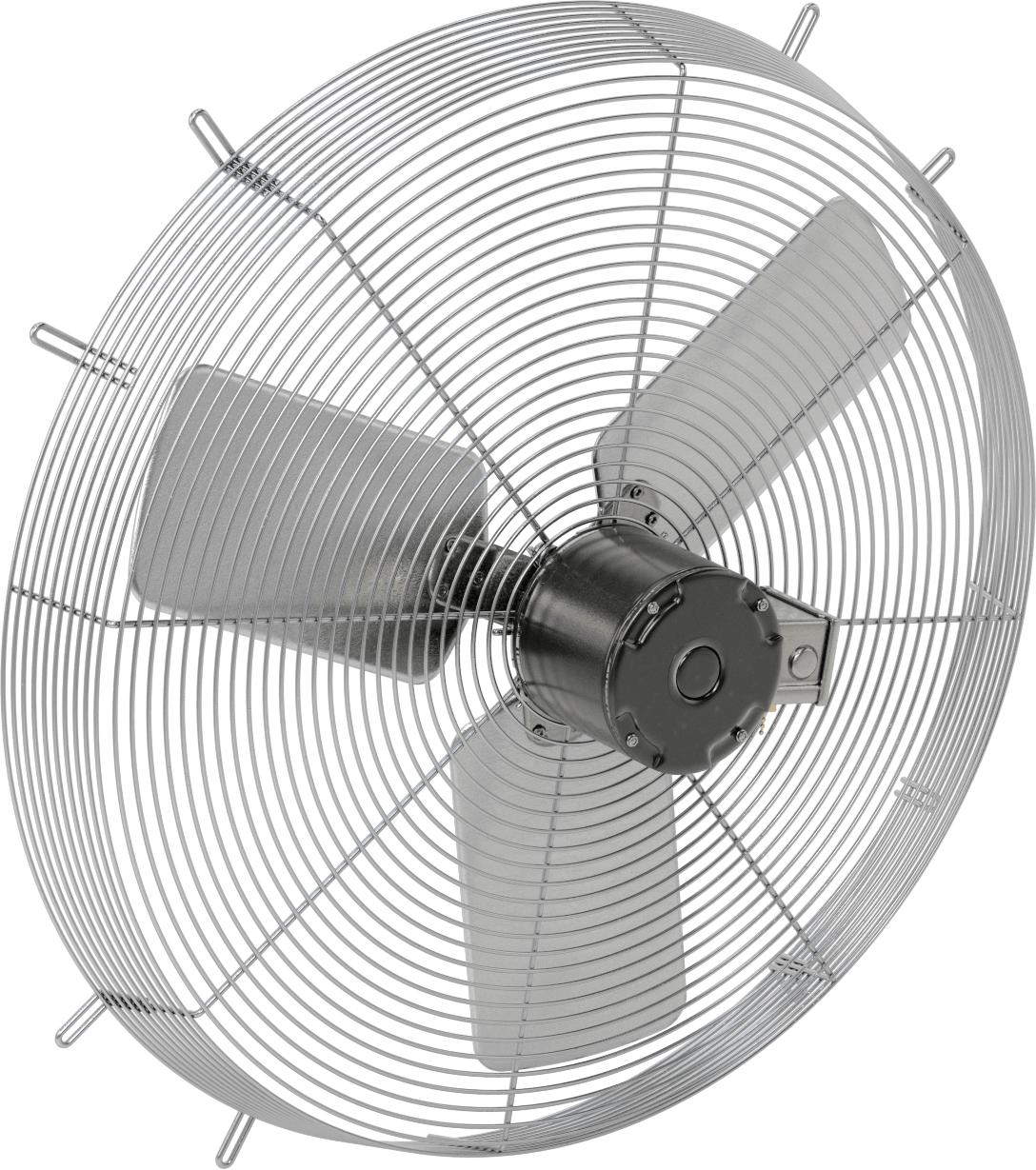 Doğrudan Tahrikli Duvara Monte Egzoz Fanı, 120V AC, Tamamen Kapalı, 27-7/8" Bıçak Çapı