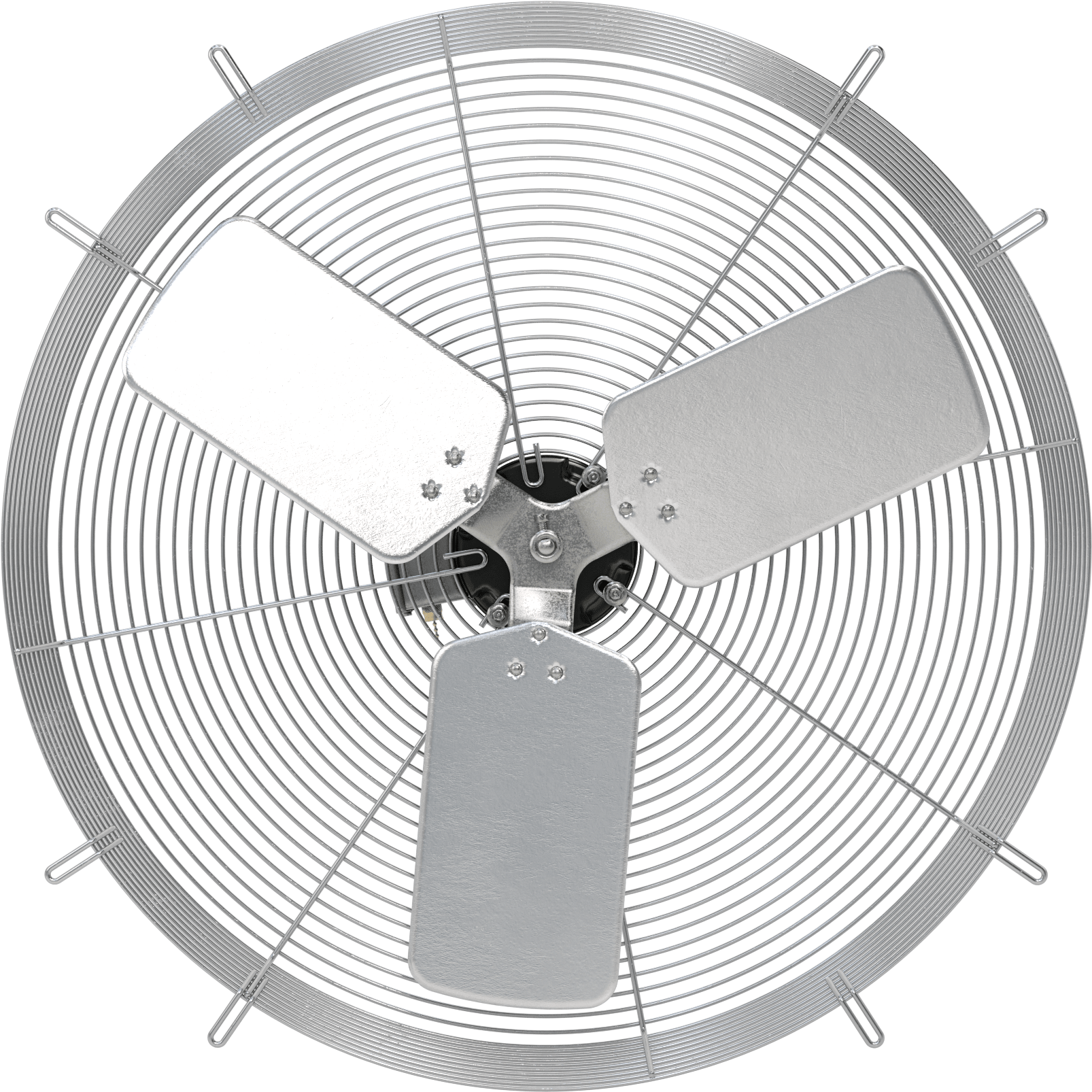 Doğrudan Tahrikli Duvara Monte Egzoz Fanı, 120V AC, Tamamen Kapalı, 27-7/8" Bıçak Çapı