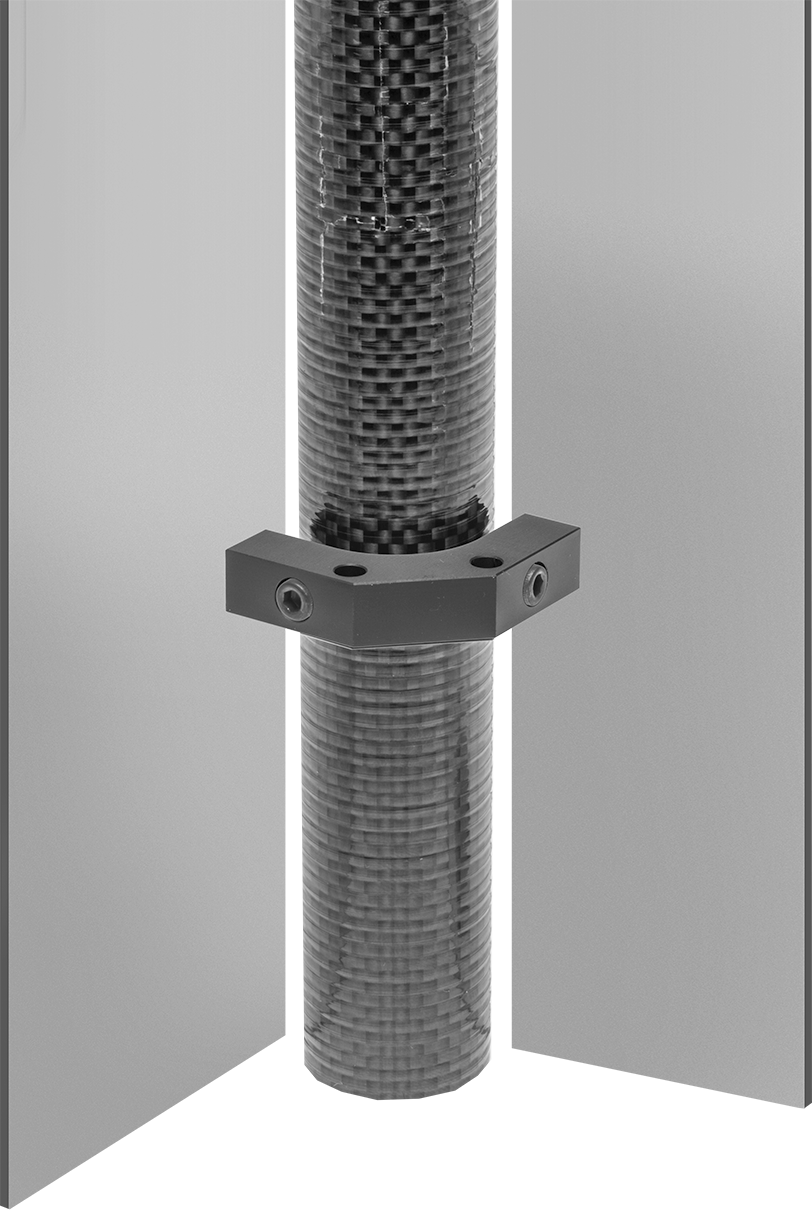 1-1/2" Ray İç Çapı için Panel Askısı Karbon Fiber Kaydırmalı Çerçeve
