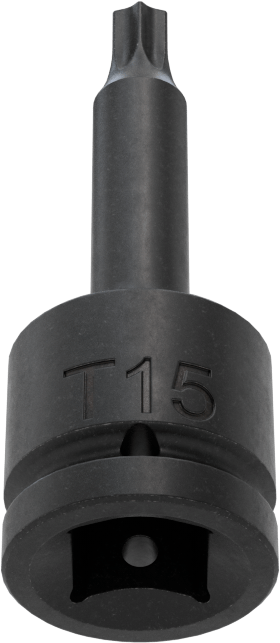Darbe Torx Uçlu Soket, 1/4" Kare Tahrik, T15 Tahrik Boyutu