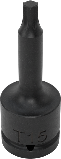 Darbe Torx Uçlu Soket, 1/4" Kare Tahrik, T15 Tahrik Boyutu
