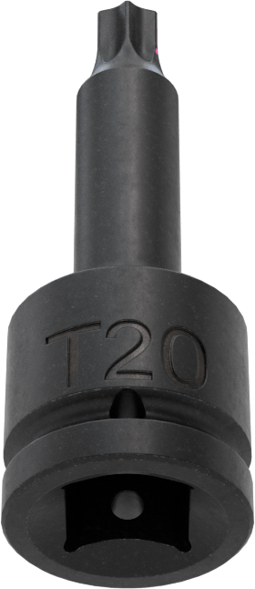 Darbe Torx Uçlu Soket, 1/4" Kare Tahrik, T20 Tahrik Boyutu